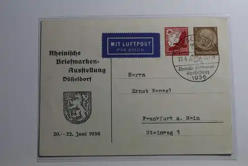 Deutsches Reich Rheinische Briefmarkenausstellung Düsseldorf 1936 #BB616