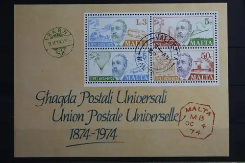 Malta Block 4 mit 497-500 gestempelt #VO216