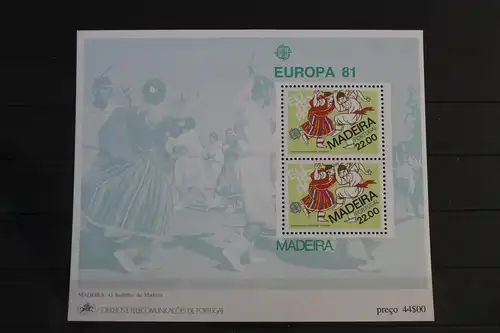 Portugal Madeira Block 2 mit 70 postfrisch #VI967