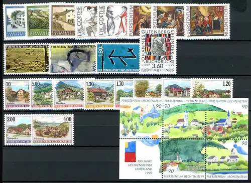 Liechtenstein Jahrgang 1995 - 1999 1103-1223 postfrisch #GG1441