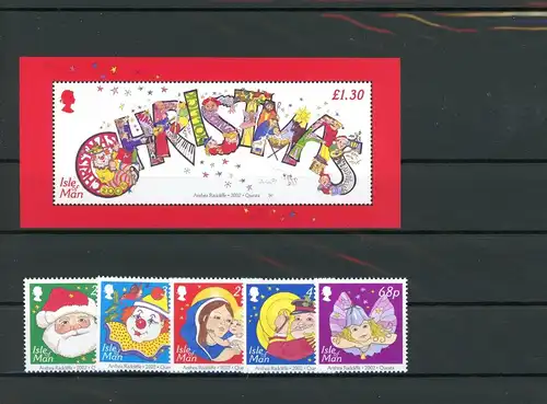 Isle of Man 1024-1028 + Kleinbogen postfrisch Weihnachten #IJ297