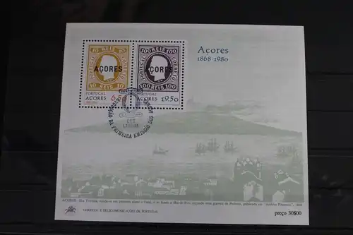 Portugal Azoren Block 1 mit 334-335 gestempelt #VO261