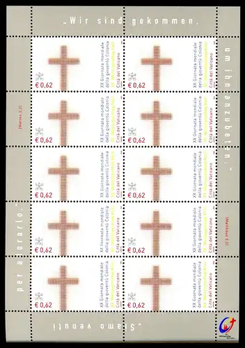 Vatikan Kleinbogensatz 1520 postfrisch Parallelausgabe BRD #IU711