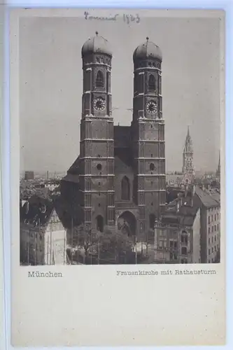 AK München Frauenkirche mit Rathausturm #PJ292