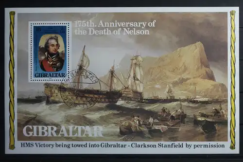 Gibraltar Block 7 mit 411 gestempelt #VO107