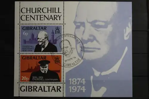 Gibraltar Block 1 mit 319-320 gestempelt #VO139