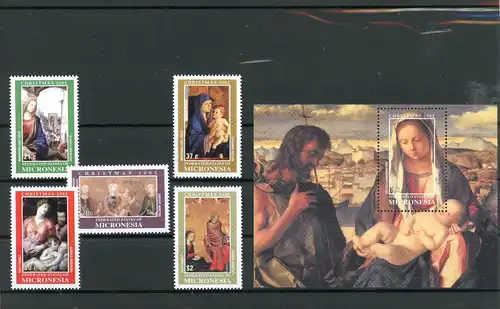 Mikronesien 1346-1350, Block 113 postfrisch Weihnachten #IJ300