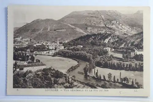 AK Lourdes Vue Générale et le pic du Jer 1912 #PJ198