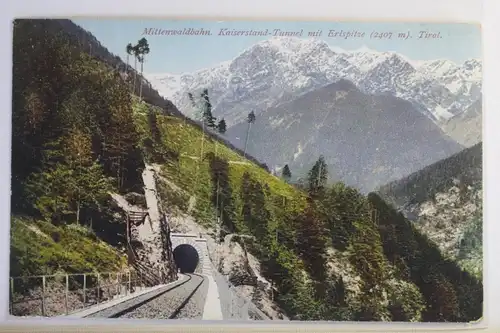 AK Tirol Mittelwaldbahn, Kaiserstand-Tunnel mit Erlspitze #PJ284