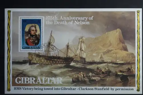 Gibraltar Block 7 mit 411 gestempelt #VO104