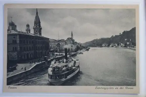 AK Passau Landungsplatz an der Donau 1924 #PJ350