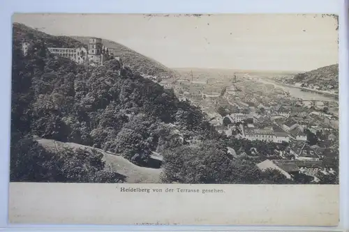AK Heidelberg von der Terrasse gesehen 1909 #PJ383
