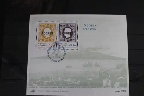 Portugal Azoren Block 1 mit 334-335 gestempelt #VO265