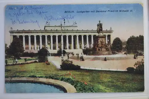 AK Berlin Lustgarten mit Denkmal Friedrich Wilhelm III 1917 #PJ406