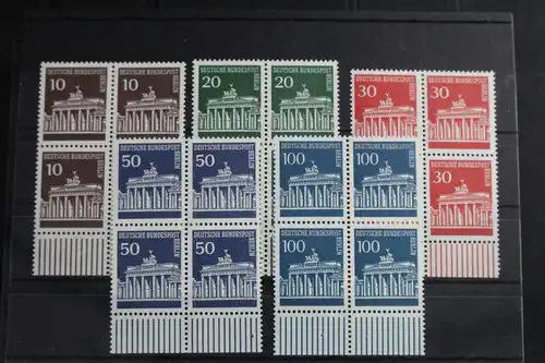 Berlin 286-290 postfrisch Viererblock vom Unterrand, waagerechte Paare #VL896