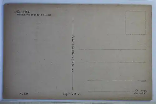 AK München Bavaria mit Blick auf die Stadt #PJ289