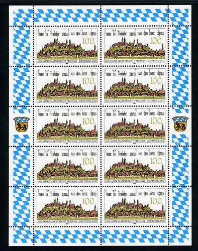 Bund Zehnerbogen 1856 Bonn Ersttagssonderstempel #IN802