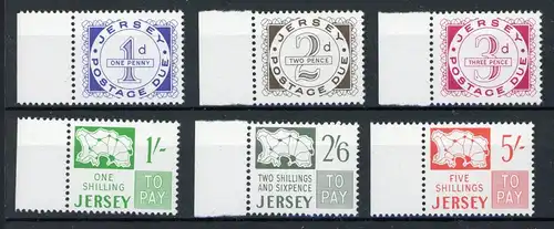Jersey Portomarken P 1-6 postfrisch #JK273
