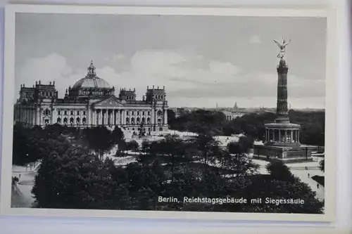 AK Berlin Reichstagsgebäude mit Siegessäule #PJ380