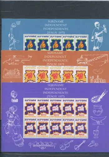 Surinam Kleinbogen 702-04 postfrisch Unabhängigkeit #JE796