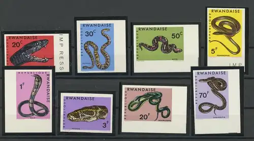 Ruanda 201-208 B postfrisch Schlangen #JK494