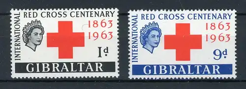 Gibraltar 164-165 postfrisch Rotes Kreuz #JK262