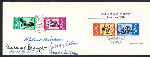 Bund Originalautogramme von Annemarie Renger, Georg Leber, R.Stücklen u.A #JK298