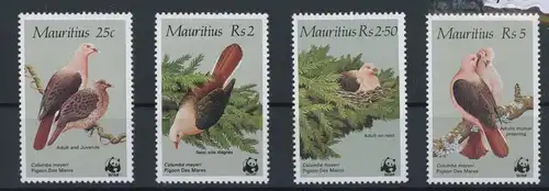 Mauritius 609-612 postfrisch Vögel #JK487