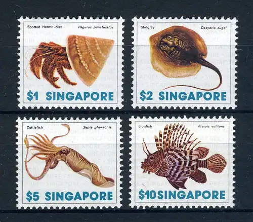 Singapur 275-278 A postfrisch Meeresfauna #JK330