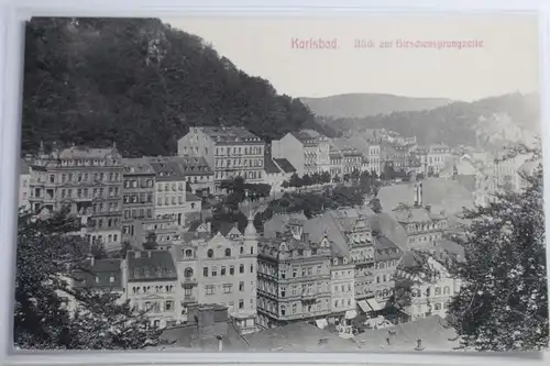 AK Karlsbad Blick zur Hirschensprungzeile 1908 #PJ484