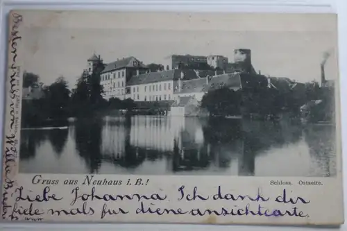 AK Neuhaus i. B. Schloss Ostseite 1899 #PJ473