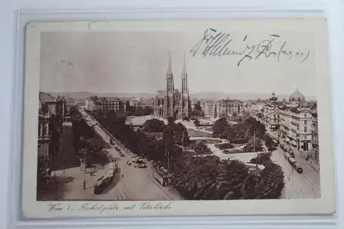 AK Wien I. Freiheitsplatz mit Votivkirche 1926 #PJ519