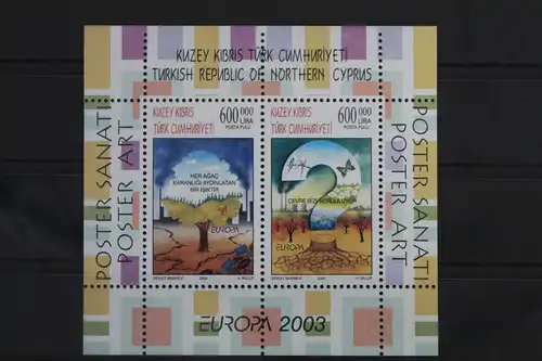 Türkisch-Zypern Block 21 mit 578-579 postfrisch Europa #VO788