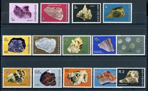 Botswana 114-127 postfrisch Mineralien #JK377