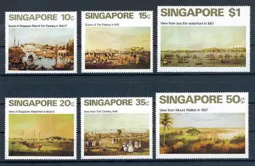Singapur 147-152 postfrisch Kunst #JK331
