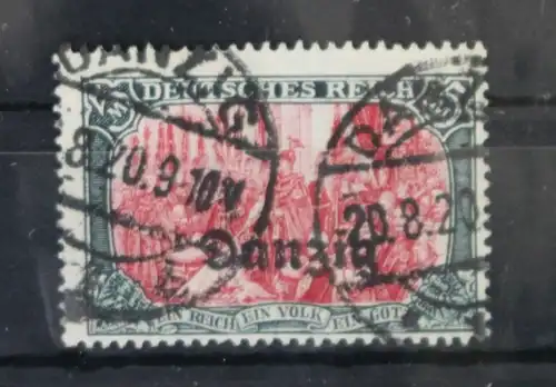 Danzig 15B gestempelt mit Bedarfsstempel geprüft Erdwien BPP #VT516