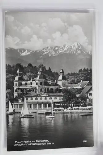 AK Velden am Wörthersee Schlosshotel mit Mittagskogel 2144 m #PJ608