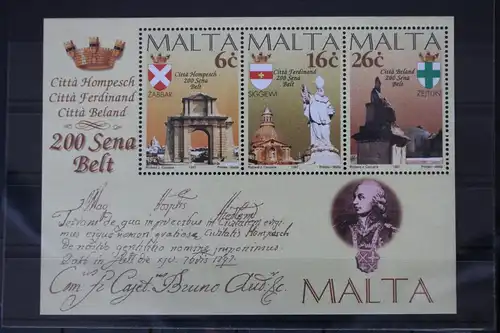 Malta Block 15 mit 1005-1007 postfrisch #VR989