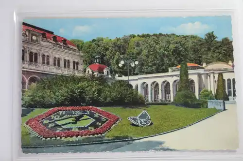 AK Baden bei Wien Kurstadt, Blumenuhr und Trinkhalle #PJ654