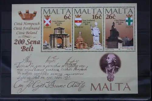 Malta Block 15 mit 1005-1007 postfrisch #VR988