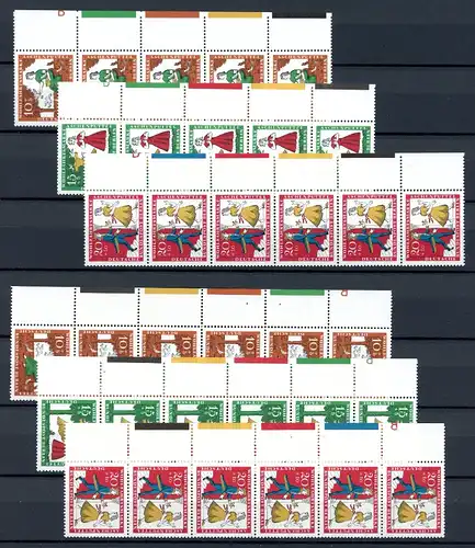 Bund 237-239 postfrisch Farbrandstr. Zudruck B li + re #JD535