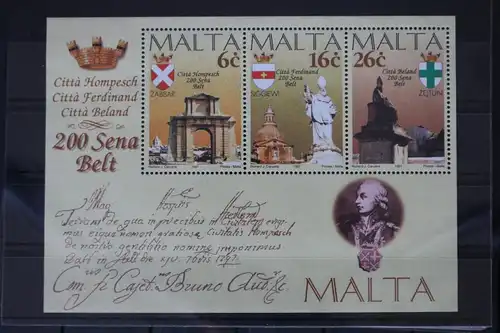 Malta Block 15 mit 1005-1007 postfrisch #VR990