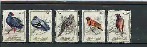 Aitutaki 515-519 postfrisch Vögel #JD342