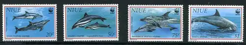 Niue 822-25 postfrisch Delfine WWF #JM216