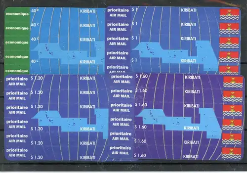 Kiribati Markenkarten 631-54 postfrisch Landkarte #JK565