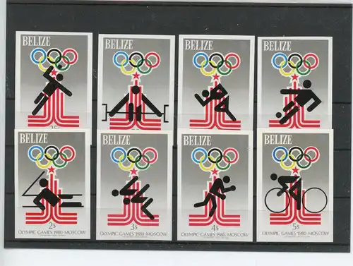 Belize 432-439 B postfrisch Olympia #JK555