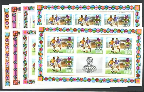 Ghana Kleinbogen 581-584 B+C postfrisch Fußball #JK570