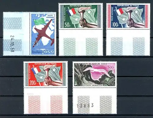 Togo 261-265 postfrisch #JM272