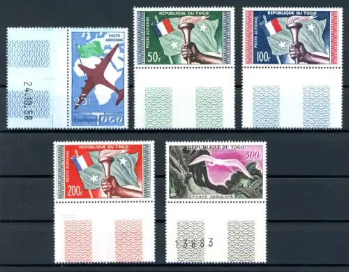 Togo 261-265 postfrisch #JM272