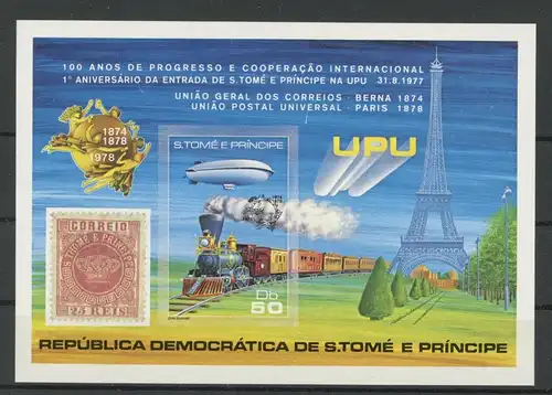 Sao Tome e Principe Block 17 B postfrisch Zeppelin #JK561